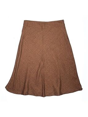 Forever 21 Brown A-Line Midi Skirt